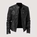Veste en cuir homme coupe ajustée à lignes épurées et doublure douce 10