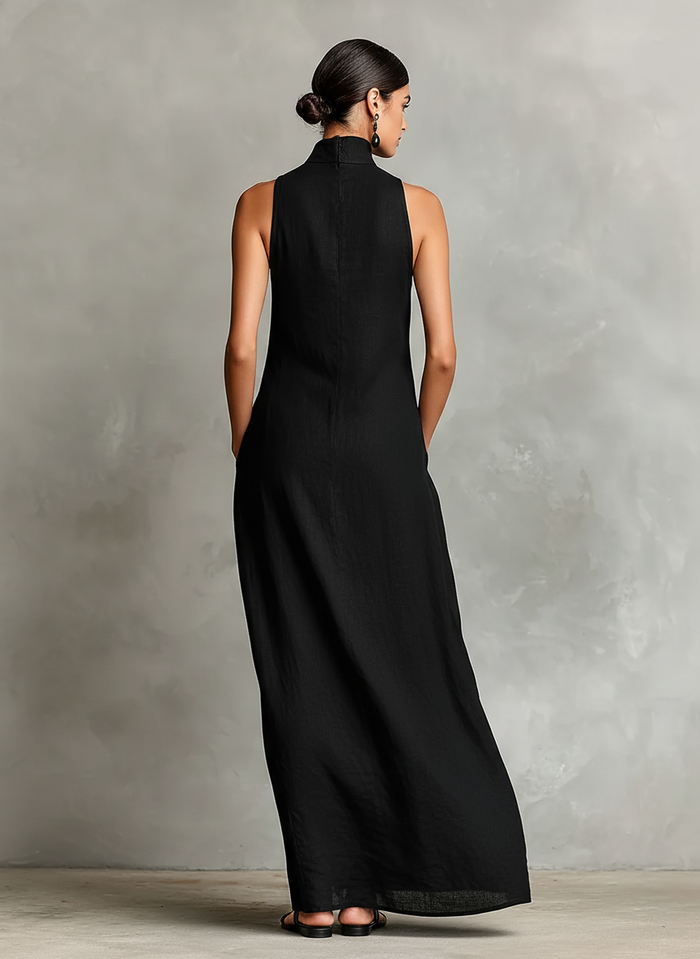 Juliet | Women's Sleeveless Turtleneck Maxi Dress
