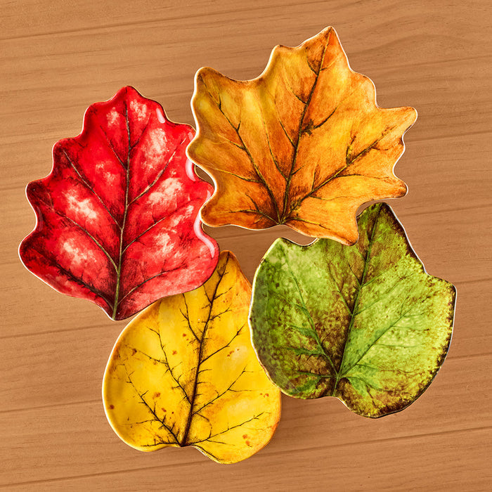 Juliska Forest Walk Autumn Leaf Appetizer Plate Set