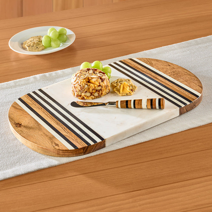 Juliska Stonewood Stripe Serving Board with Spreader