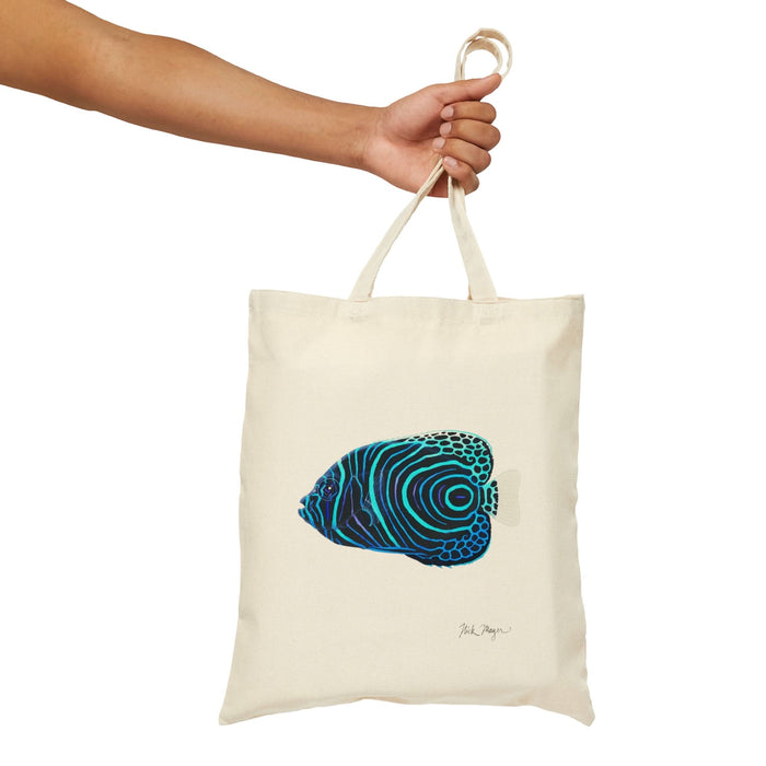 Juvenile Emperor Angelfish Cotton Canvas Tote Bag Printify