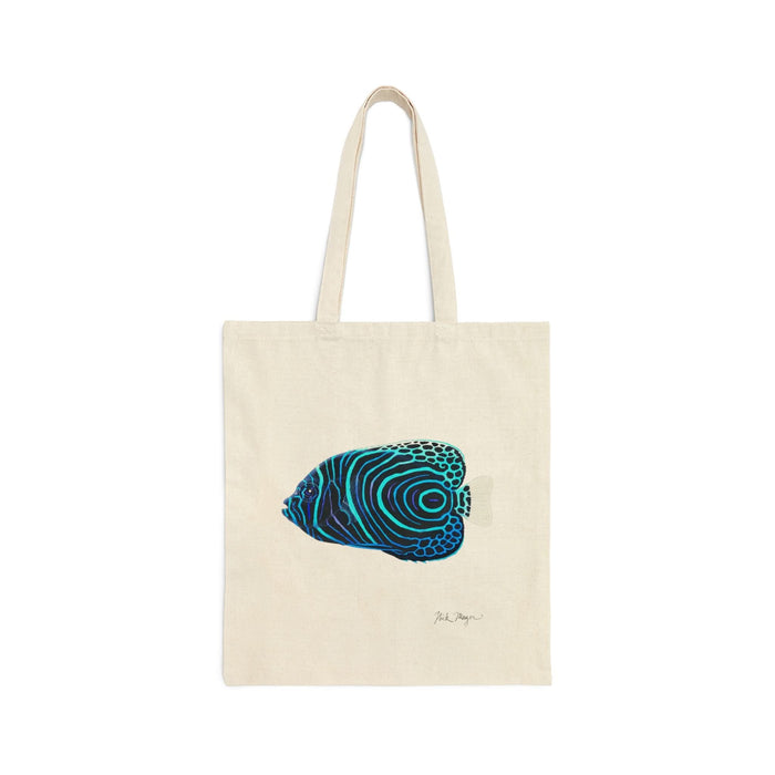 Juvenile Emperor Angelfish Cotton Canvas Tote Bag Printify
