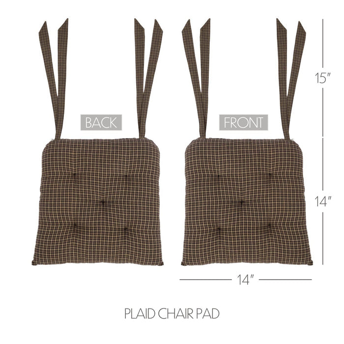 Kettlehurst Plaid Chair Pad-Lange General Store
