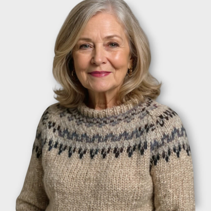 Knitted Sweater with Classic Pattern
