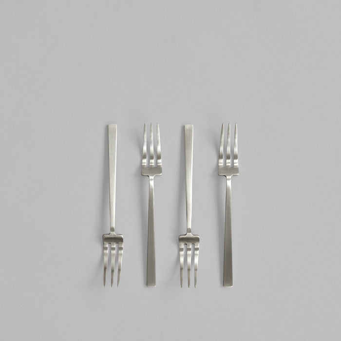 Kogei Dessert Fork - Brushed Steel