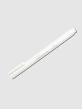 Kokuyo Perpanep Finewriter Pen, 0.35 mm, Black, Cloth and Paper. White pen with cap on displayed on a neutral background.