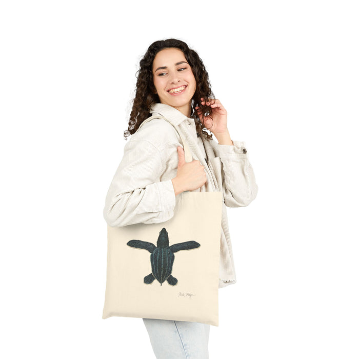Leatherback Sea Turtle Hatchling Cotton Canvas Tote Bag Printify