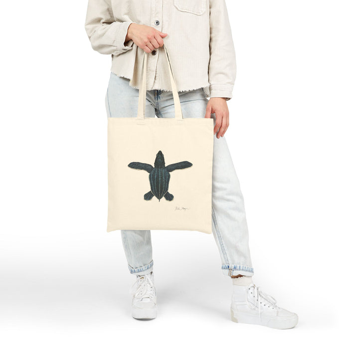 Leatherback Sea Turtle Hatchling Cotton Canvas Tote Bag Printify