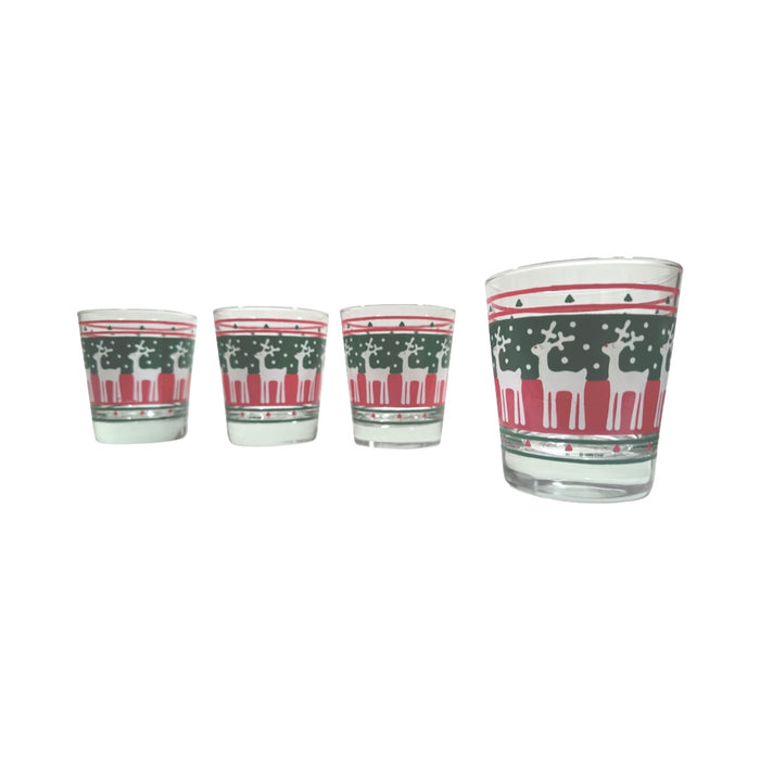 Libbey Reindeer Double Old Fashion Glasses (Set of 4)