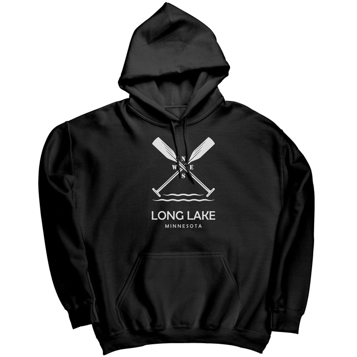 Long Lake Paddles Unisex Hoodie WHT