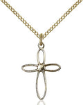 Loop Cross medal 17072, Gold Filled