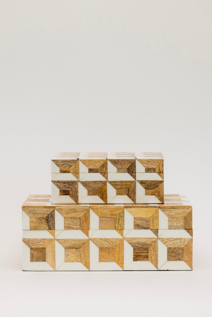 Luanne Geo Patterned Box - 2 Sizes