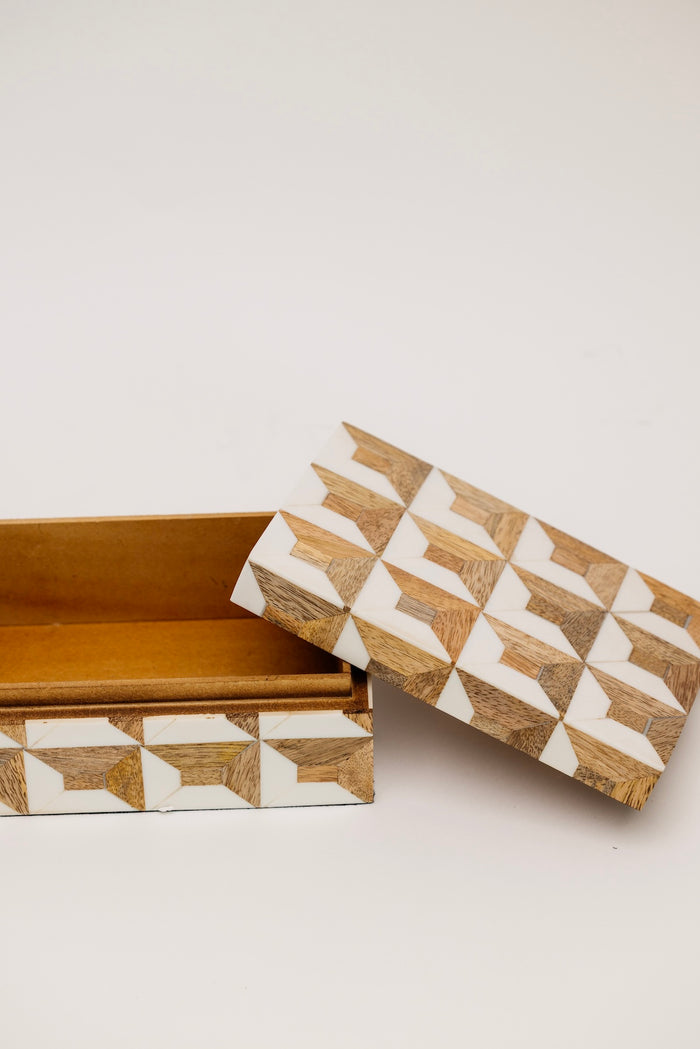 Luanne Geo Patterned Box - 2 Sizes