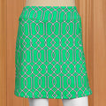 Lulu-B Pull-On Sun Protection Sport Skort, Green Trellis