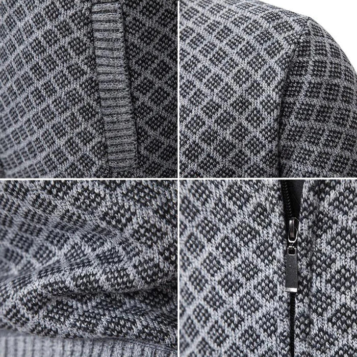 Marcus | Men's Quilted Zip Cardigan