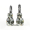 Mariana On a Clear Day Stacked Silver Drop Earrings