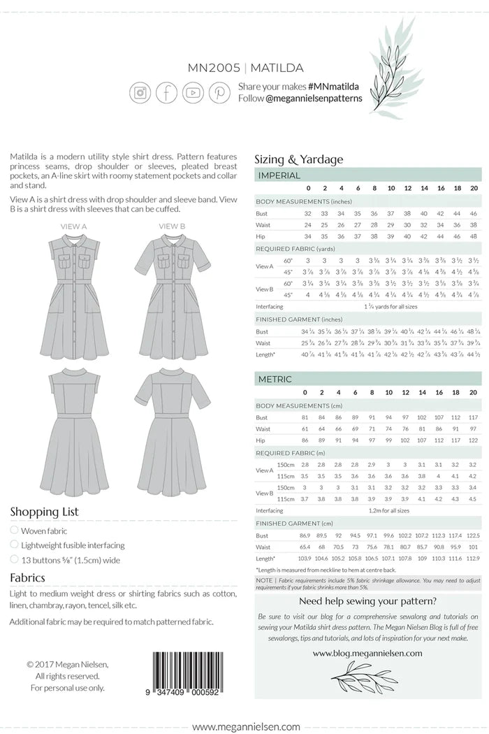 Matilda Dress Pattern