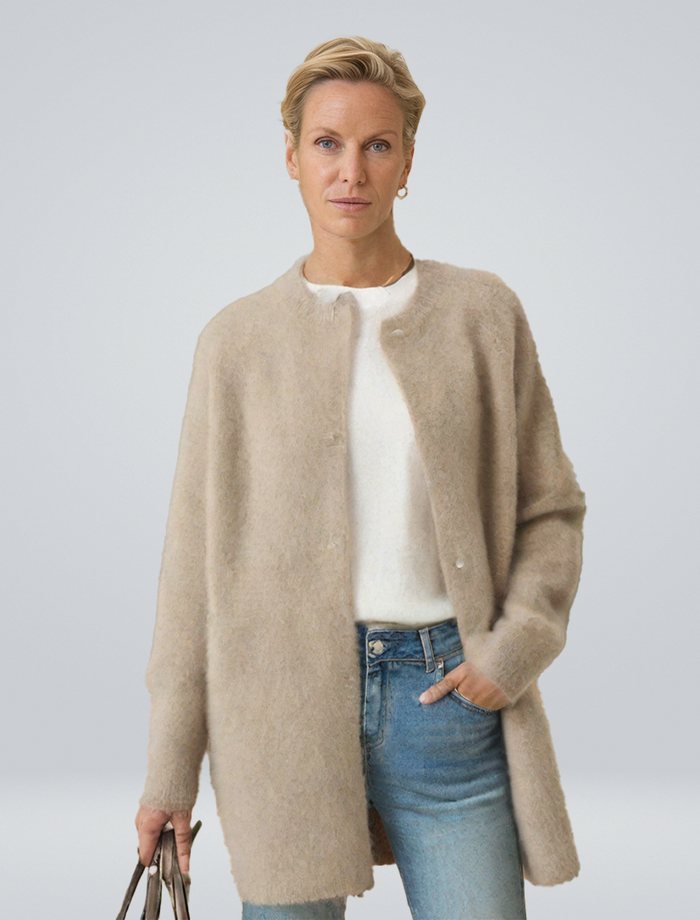 Maura | Women's Open Cardigan in Cotton Blend