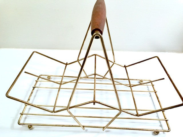 Mid-Century Retro Rectangles Glasses With Carrier (Set of 8)