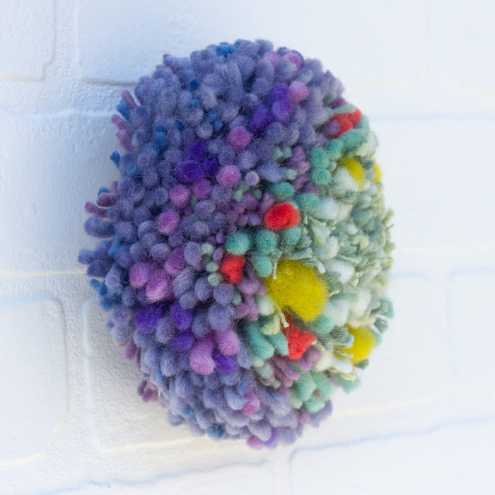 Midi Fluff Puff | Mint + Purple