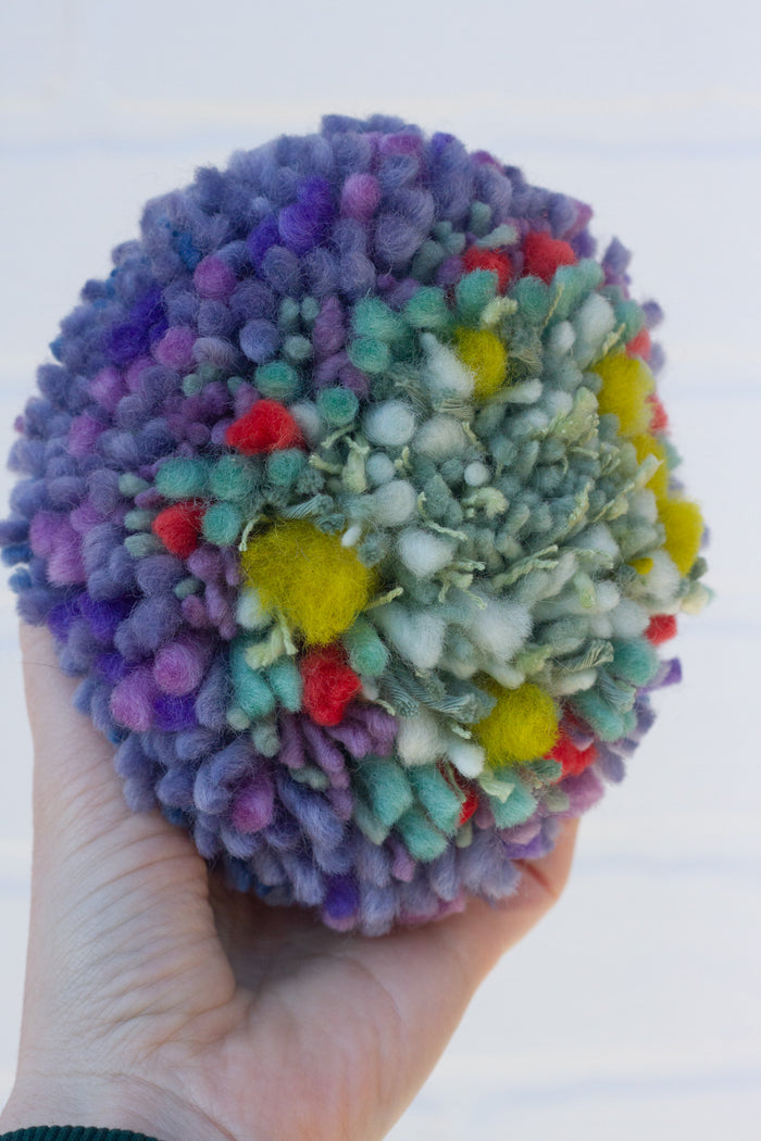 Midi Fluff Puff | Mint + Purple