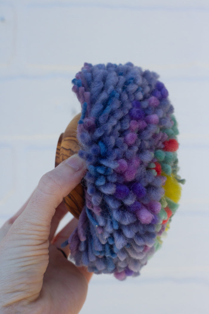 Midi Fluff Puff | Mint + Purple