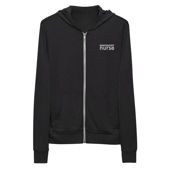 Minimal Oncology Nurse Zip-Up Hoodie