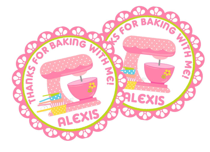 cupcake utensil baking birthday label