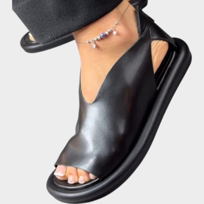 Modern Open-Toe Leather Sandals