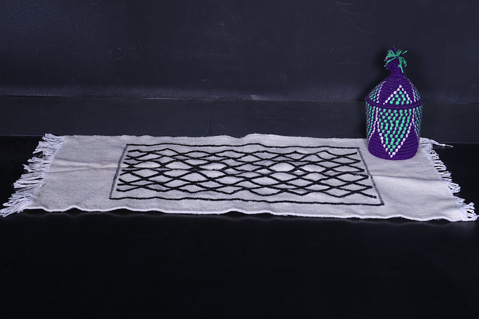 Moroccan Handwoven Kilim Rug - Artisan Craft 2x4 FT - Handwoven Kilim
