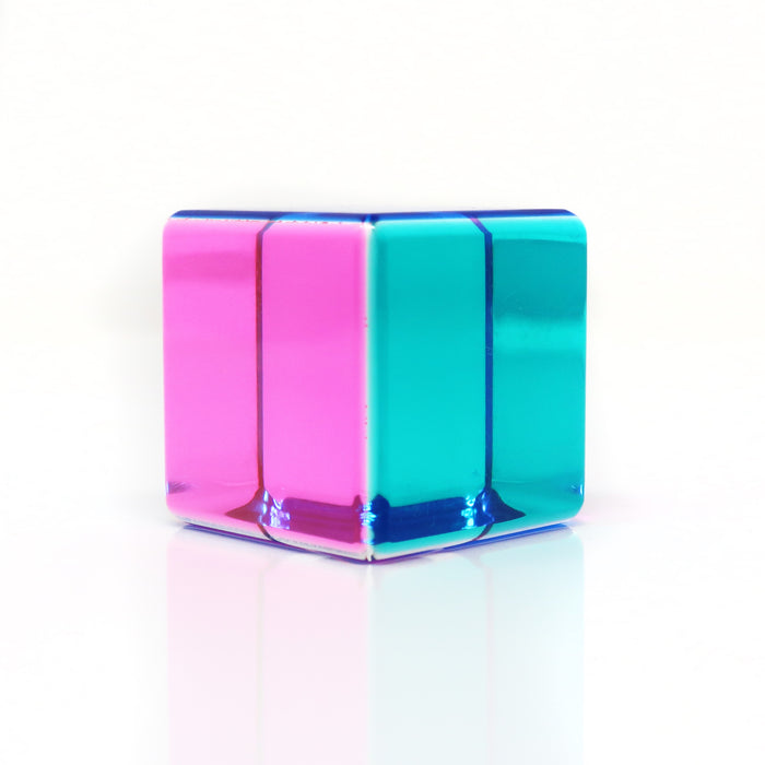 Multicolor Acrylic Vasa Cube by Vasa Mihich