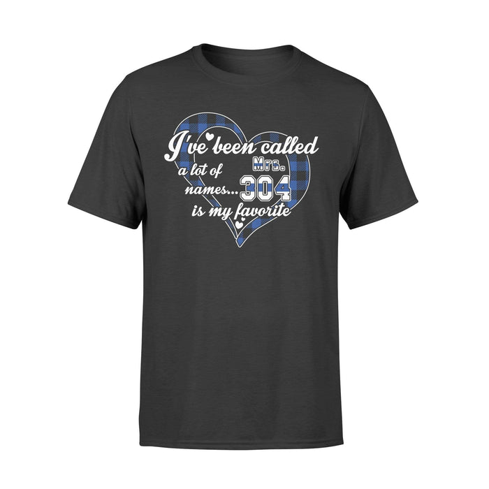 Apparel S / Black Personalized Shirt - My Favorite Name - Mrs Badge Number - Checkered Patterned - DSAPP
