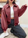 Nadia | Women's Bomber Jacket with Collar Zip