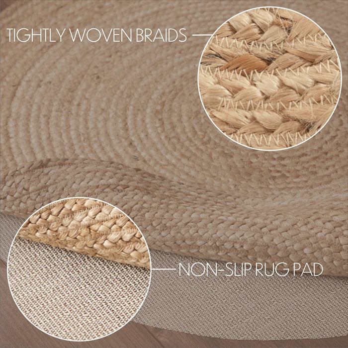 Natural Collection Braided Round Rugs-Lange General Store