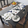NE Seafood Cotton Table Runner Printify