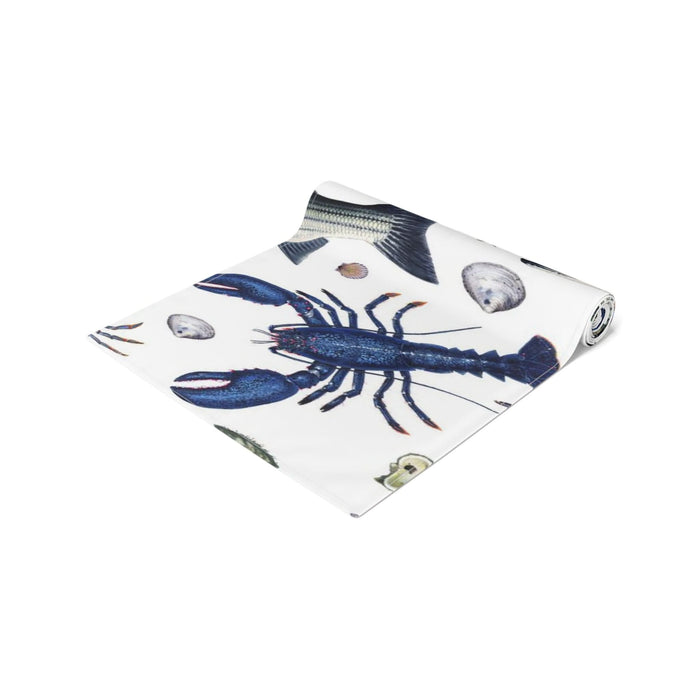 NE Seafood Cotton Table Runner Printify
