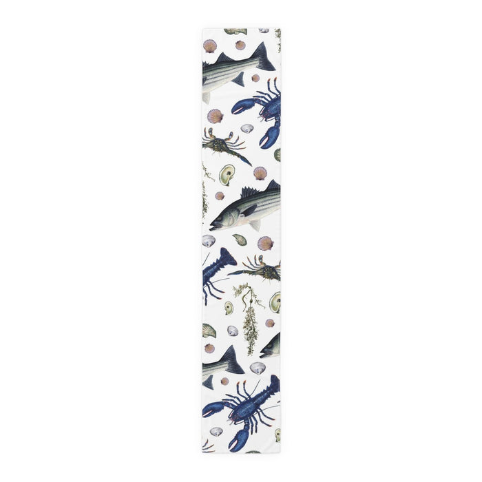 NE Seafood Cotton Table Runner Printify
