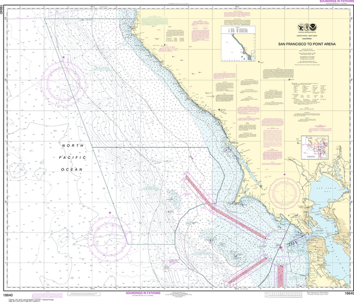 NOAA Chart 18640: San Francisco to Point Arena