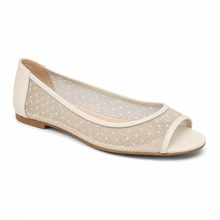 Noir Beige Dot Mesh