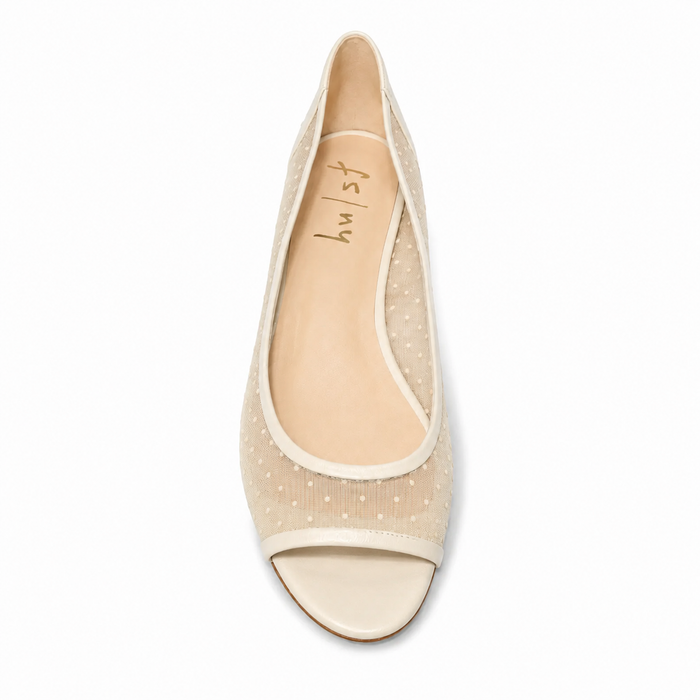Noir Beige Dot Mesh