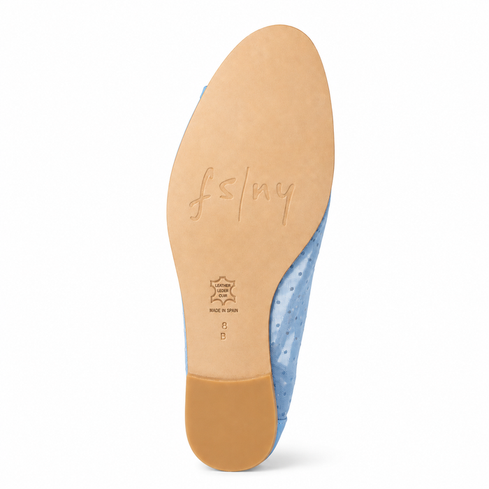 Noir Light Blue Dot Mesh