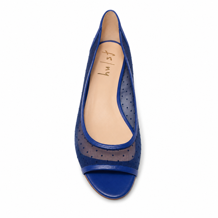 Noir Navy Dot Mesh