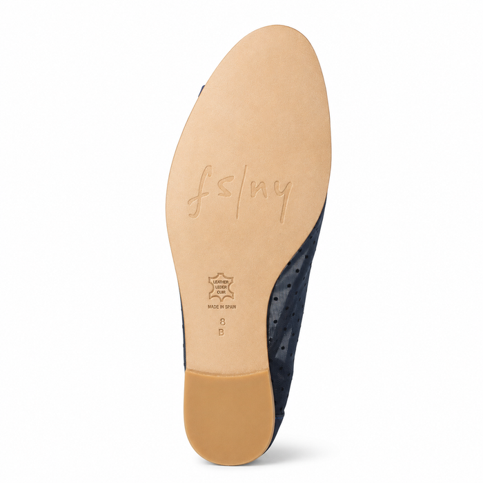 Noir Navy Dot Mesh
