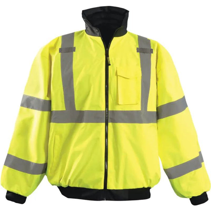Occunomix LUX-ETJBJ-Y4X Fleece Bomber Jacket, Yellow