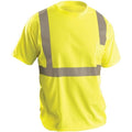 Occunomix LUX-SSETP2B Short Sleeve Wicking Birdseye T-Shirt W/Pocket Xl, Yellow (High Visibility)