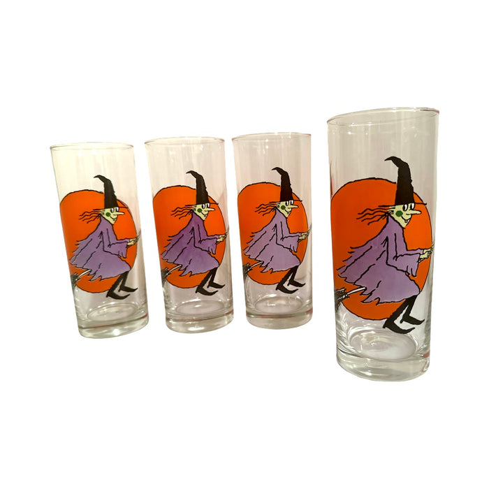 Ocean Thailand Retro Halloween Witch Highball Glasses (Set of 4)