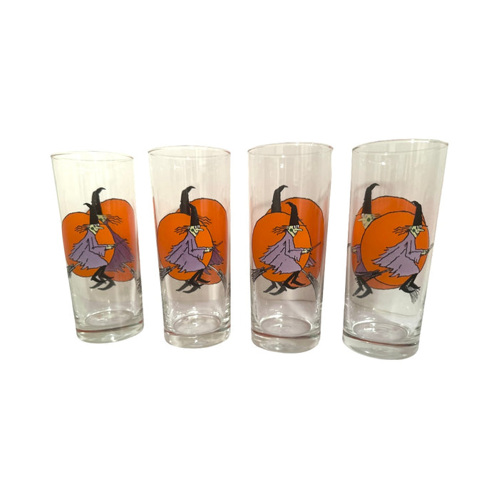 Ocean Thailand Retro Halloween Witch Highball Glasses (Set of 4)