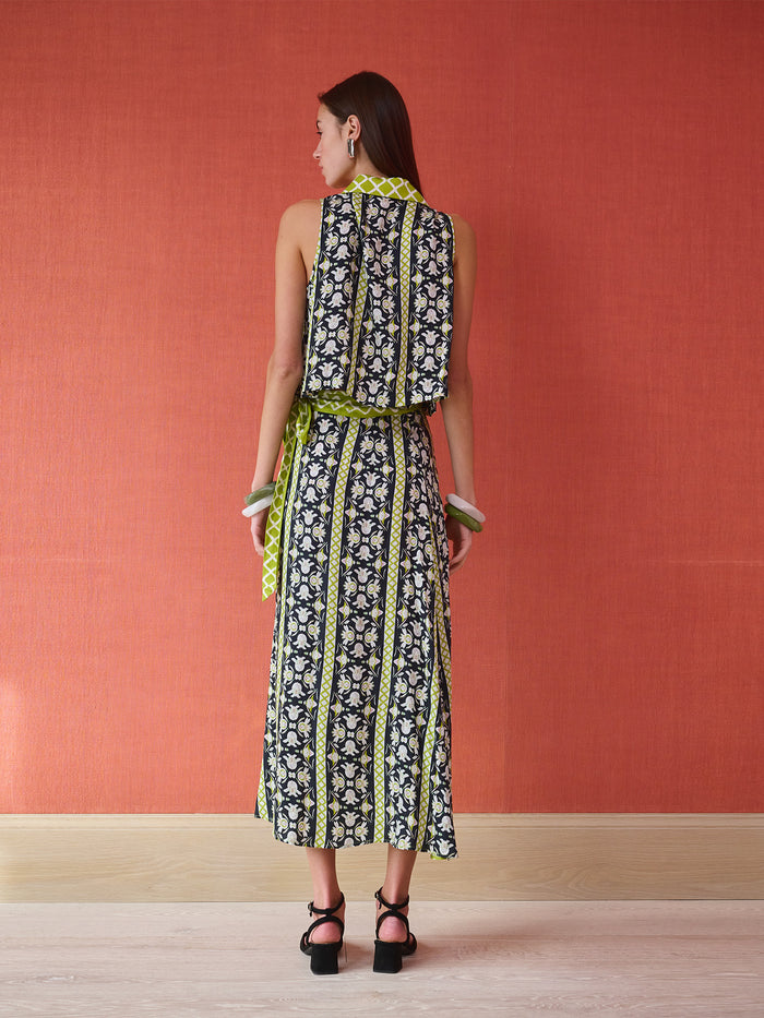 Olive Sleeveless Button Down - Fleur de Lune Black