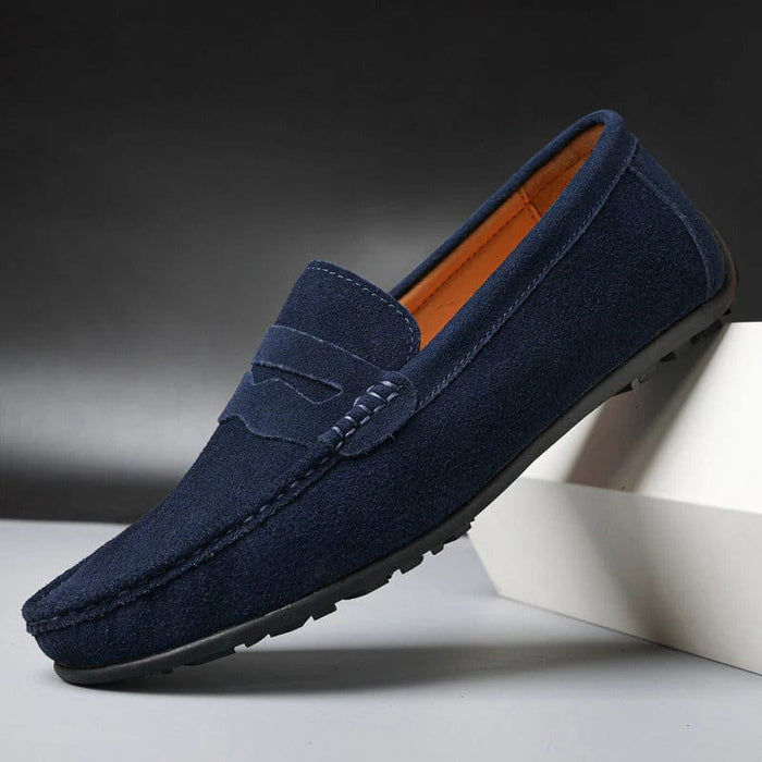 Oliver | Men's Suede Loafer with Penny Strap