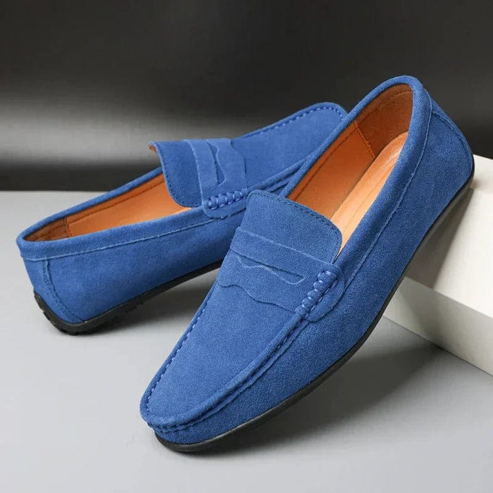 Oliver | Men's Suede Loafer with Penny Strap